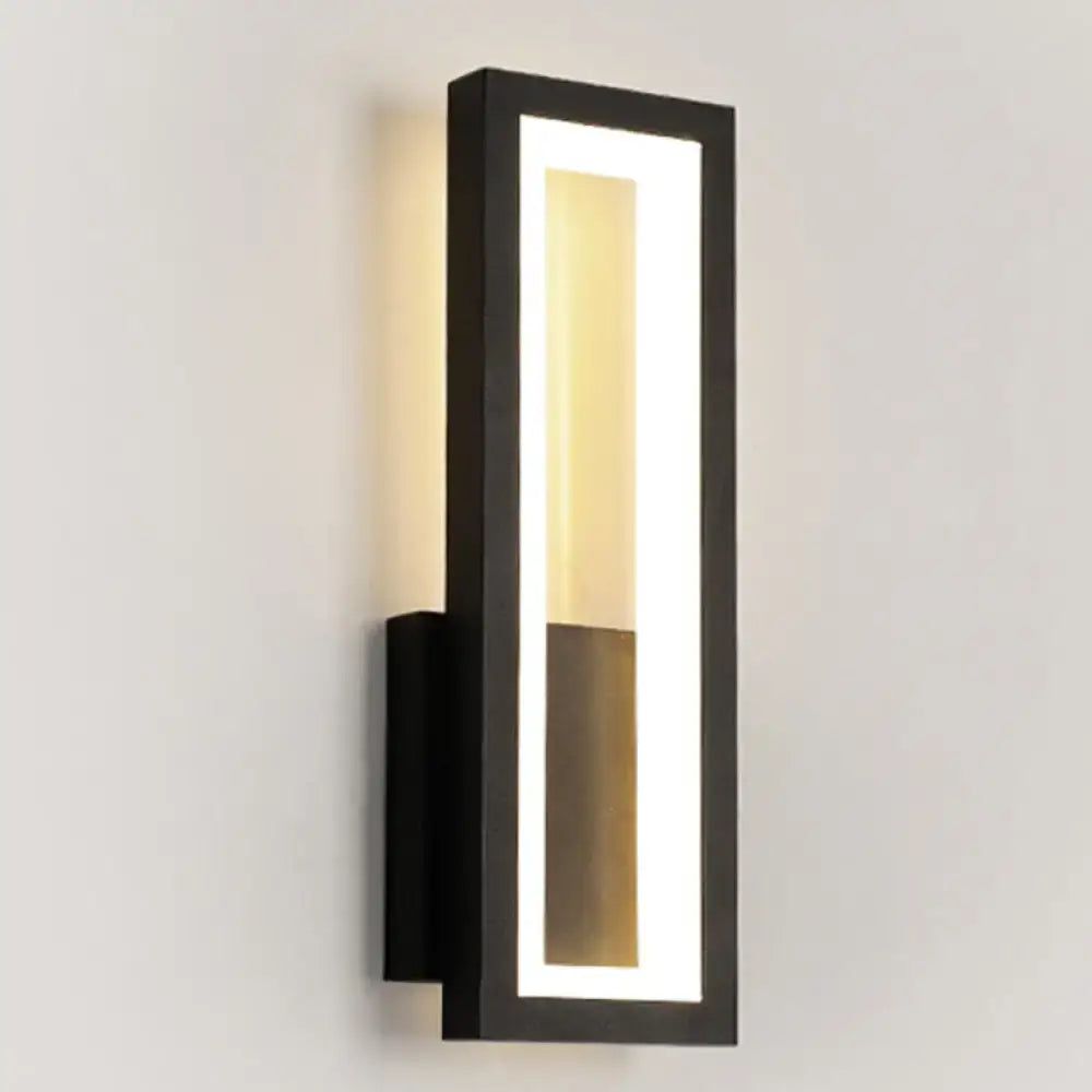 Modern black minimalist LED wall sconce with acrylic panel, Decorbites on Tampa Home & Garden Store