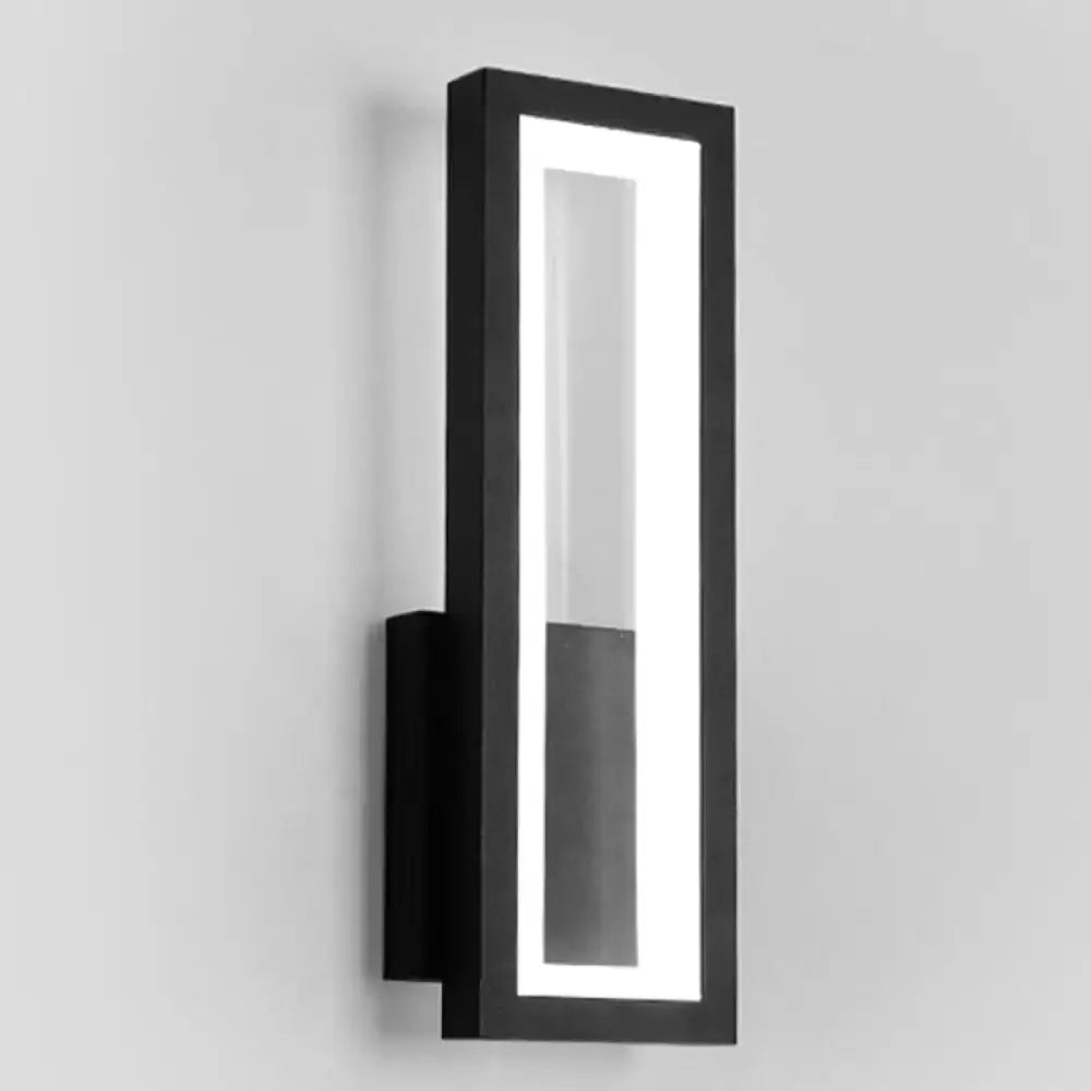 Modern black minimalist LED wall sconce with acrylic diffuser lighting by Decorbites on Tampa Home & Garden Store
