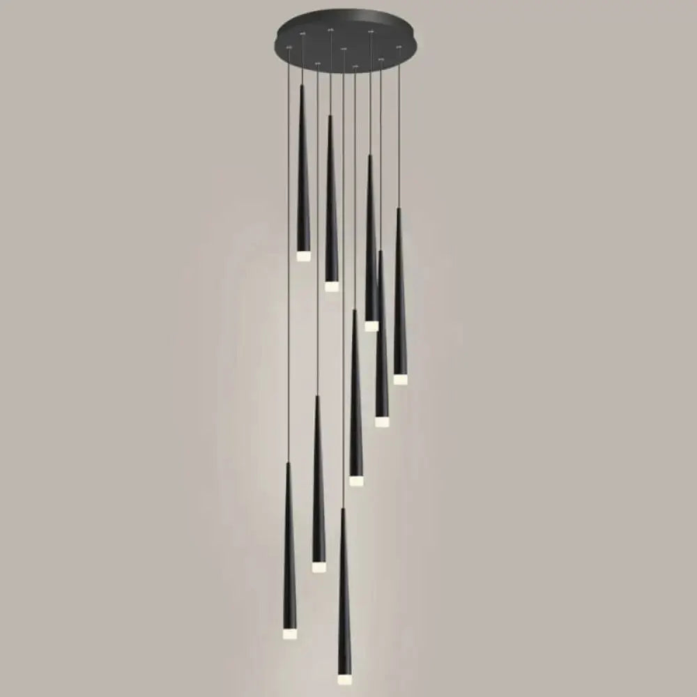 Pendant light Decorbites: black minimalist multi-pendant fixture with slender pendants on Tampa Home & Garden Store