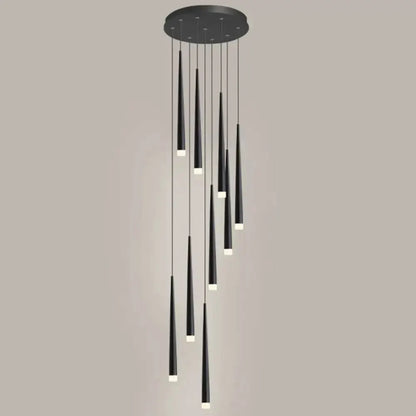Pendant light Decorbites: black minimalist multi-pendant fixture with slender pendants on Tampa Home & Garden Store