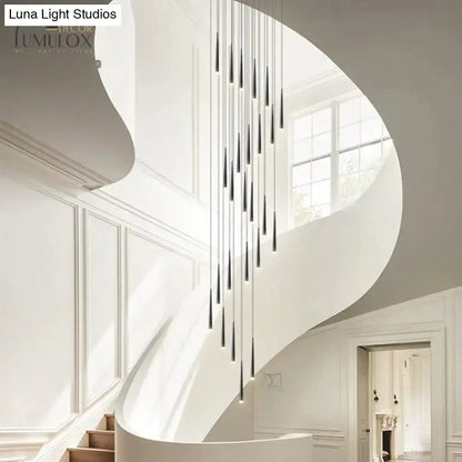 Pendant lighting Decorbites black minimalist metallic multi-stem staircase lights along stairs on Tampa Home & Garden Store