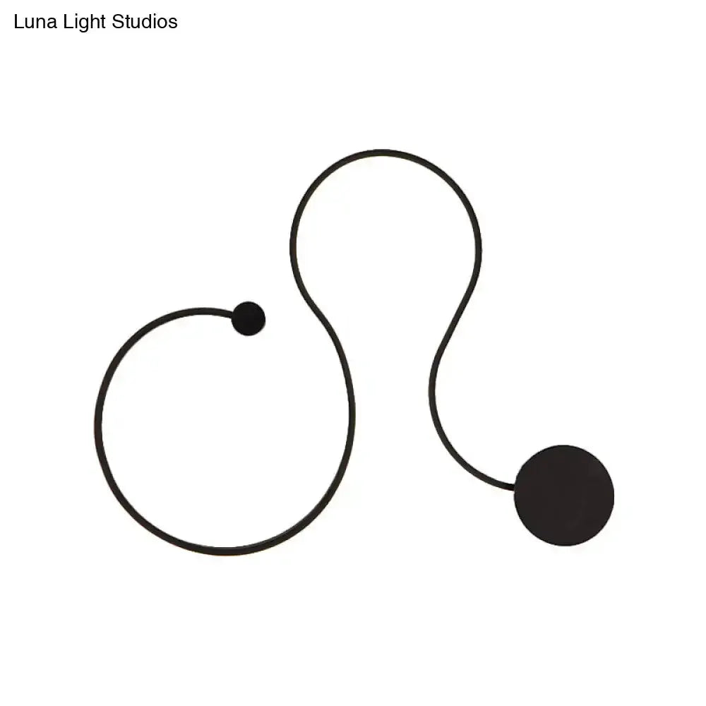 Wall lamp black minimalist sconce with looping circular arms for living room Decorbites on Tampa Home & Garden Store