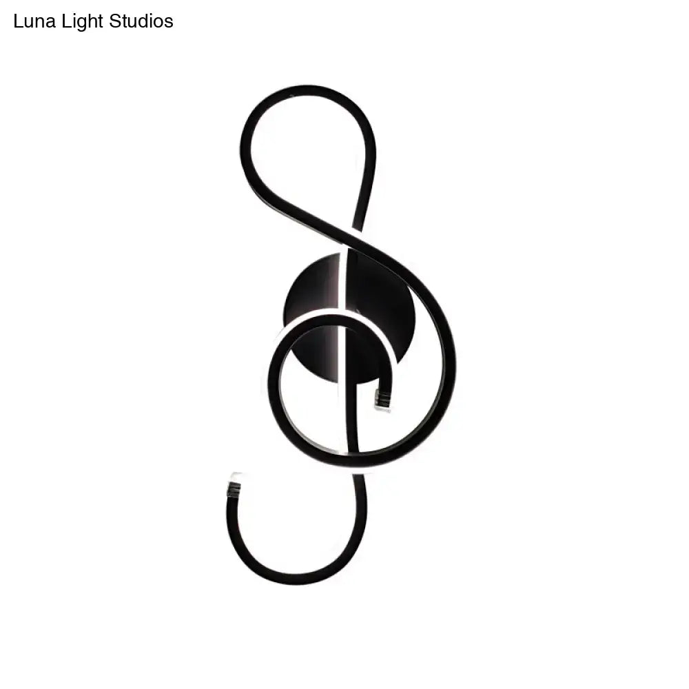 Elegant and Artistic Black Music Note Sconce
