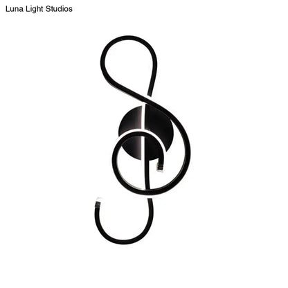 Elegant and Artistic Black Music Note Sconce