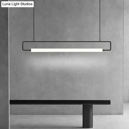 Pendant light black Nordic bar LED fixture with two-cord suspension by Decorbites on Tampa Home & Garden Store