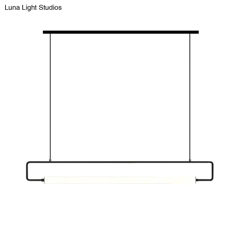Pendant light modern black Nordic minimalist LED bar with white tube Decorbites on Tampa Home & Garden Store