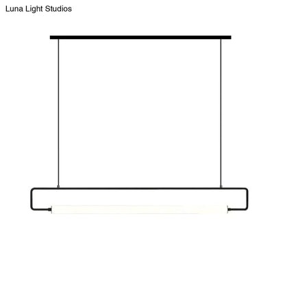 Pendant light modern black Nordic minimalist LED bar with white tube Decorbites on Tampa Home & Garden Store