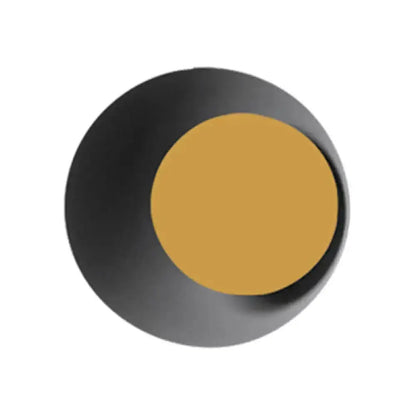 Modern black circle sconce with gold inner disk wall fixture Decorbites on Tampa Home & Garden Store