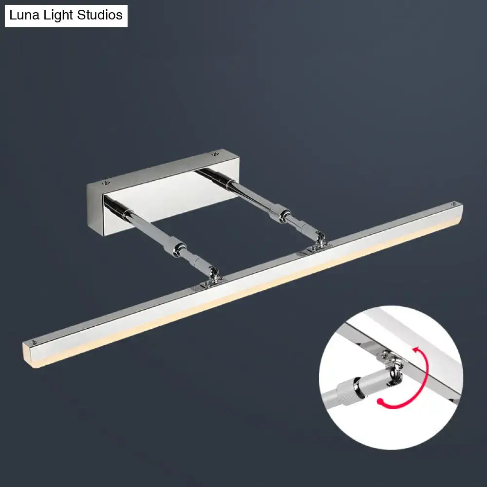 Decorbites modern chrome pivoting bar LED vanity wall light with two adjustable arms on Tampa Home & Garden Store