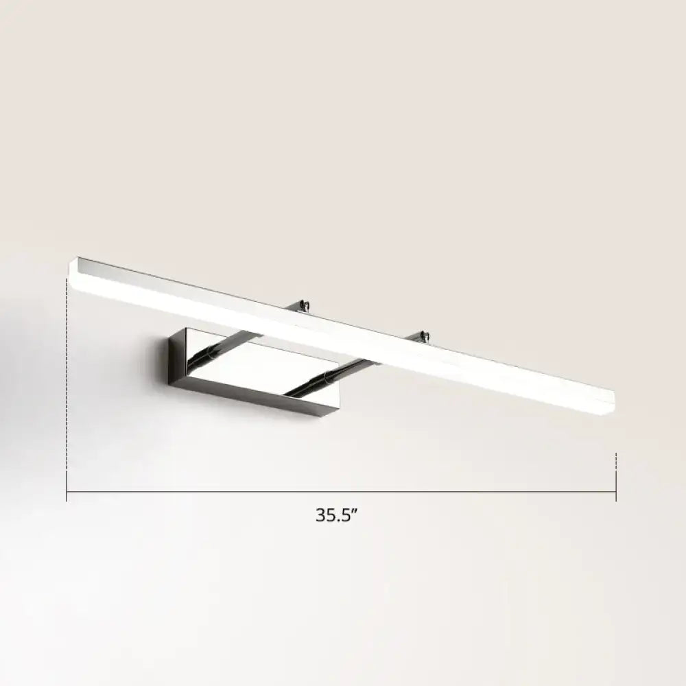 Modern black pivoting LED vanity bar wall mount with rectangular metal backplate on Tampa Home & Garden Store