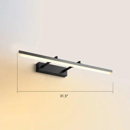 Modern black pivoting LED vanity wall mount bar light by Decorbites, 31.5 in long, wall brackets on Tampa Home & Garden Store