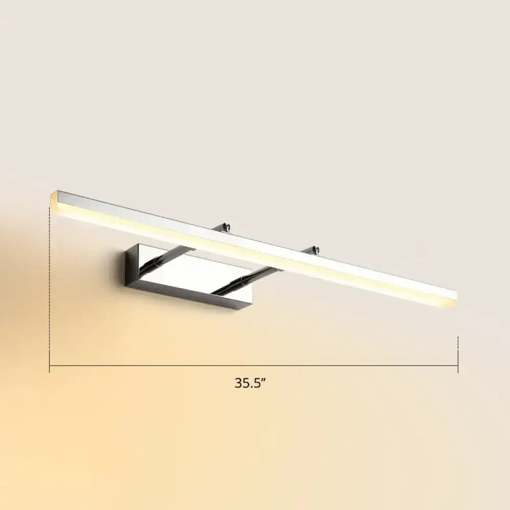 Modern black pivoting bar LED wall mount bedroom vanity light, 35.5in long, by Decorbites on Tampa Home & Garden Store