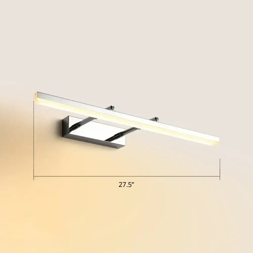 Modern black pivoting bar LED wall mount vanity light by Decorbites, 27.5in long on Tampa Home & Garden Store
