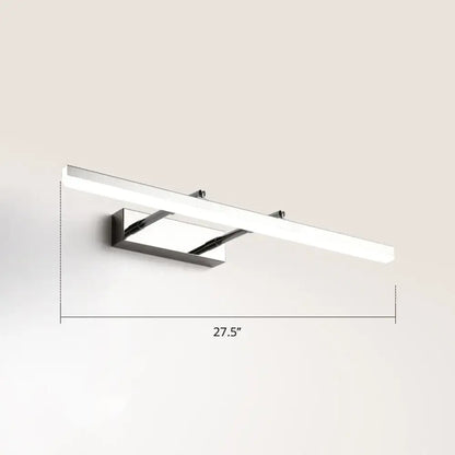 Modern black pivoting LED bar wall mount vanity light for bedroom, 27.5" span on Tampa Home & Garden Store