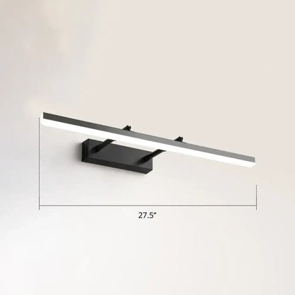 Modern black pivoting LED vanity light bar wall mount for bedroom, 27.5 inch long on Tampa Home & Garden Store
