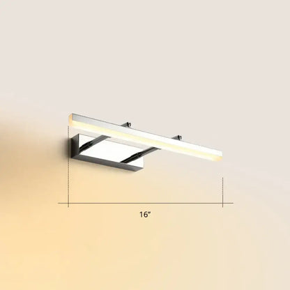 Decorbites modern black pivoting bar LED wall mount vanity light for bedroom, 16 inch length on Tampa Home & Garden Store
