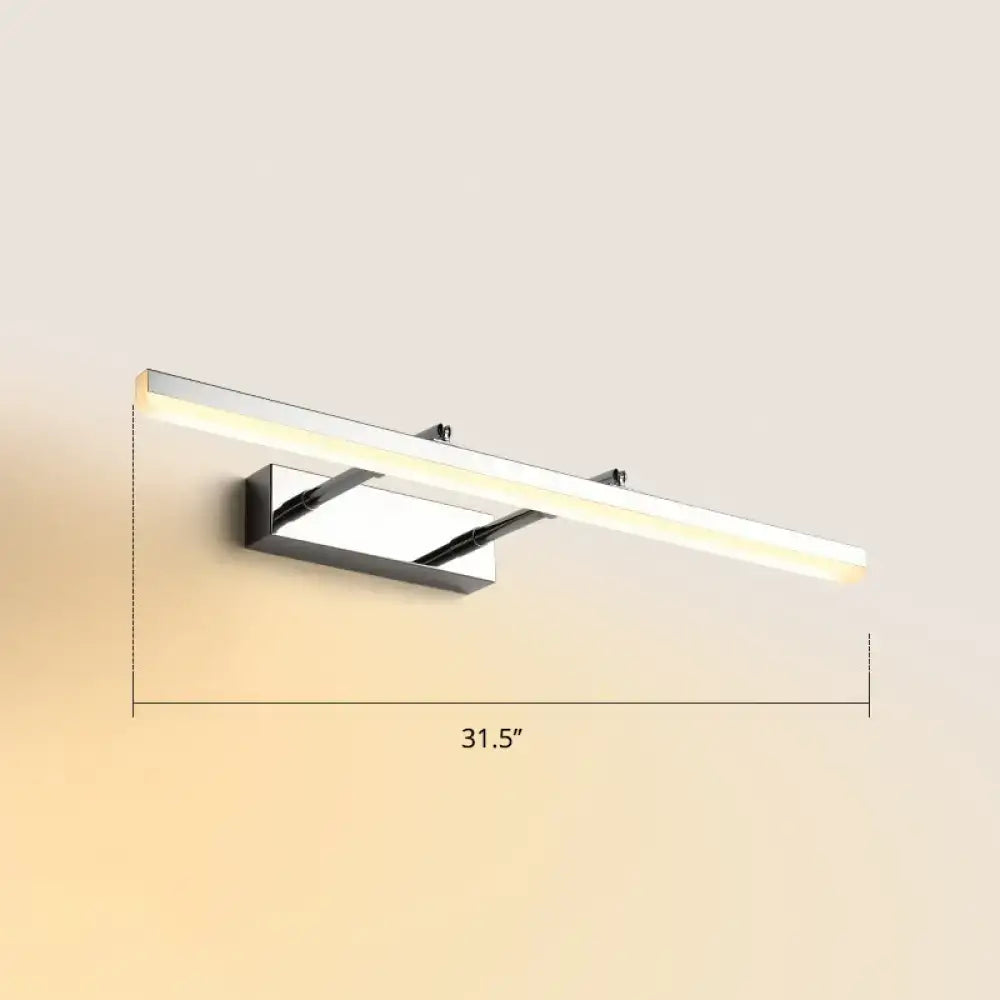 Modern black pivoting LED vanity bar wall mount, 31.5-in wide, Decorbites on Tampa Home & Garden Store