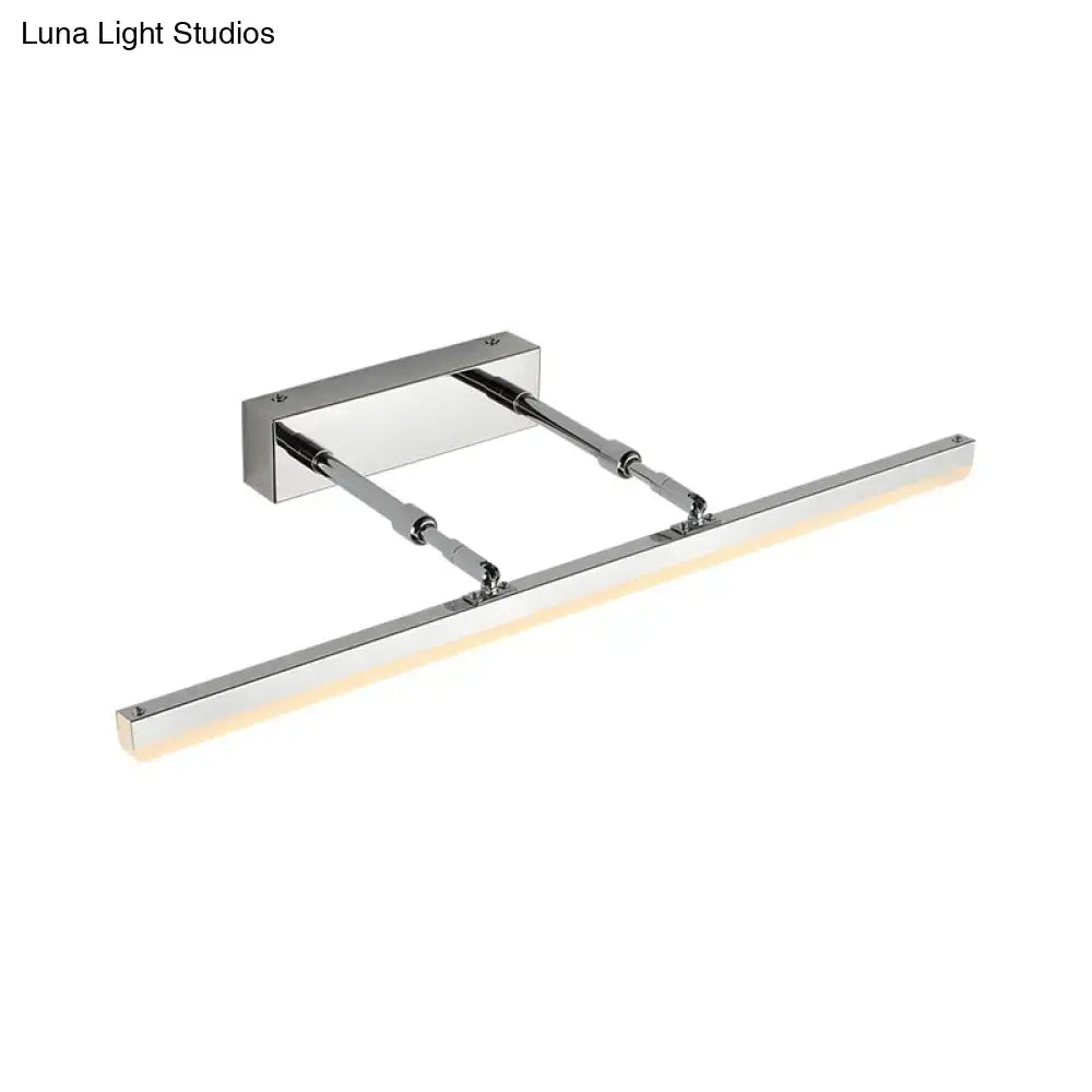 Modern chrome pivoting bar LED vanity light with dual arms for wall mounting on Tampa Home & Garden Store