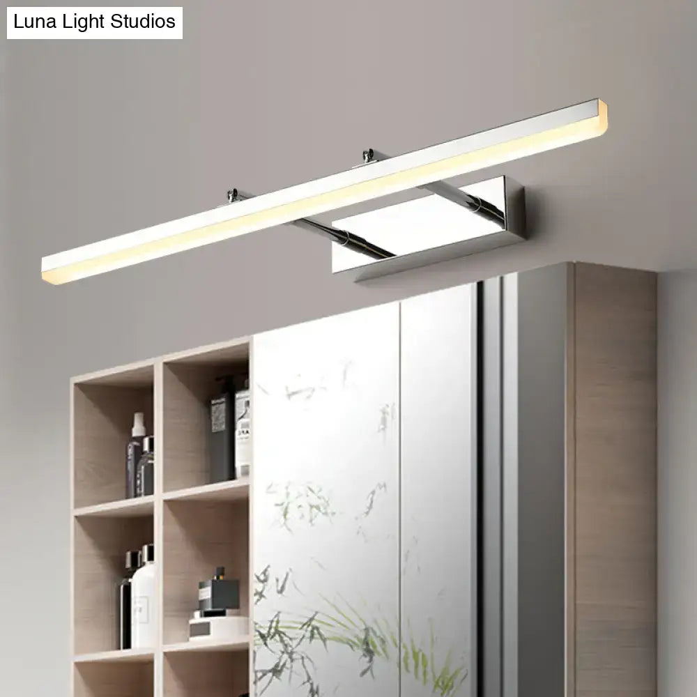 Modern black pivoting bar LED wall mount vanity light by Decorbites on square backplate on Tampa Home & Garden Store