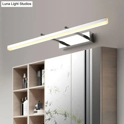 Modern black pivoting bar LED wall mount vanity light by Decorbites on square backplate on Tampa Home & Garden Store