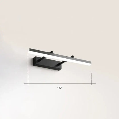 Modern black pivoting bar LED wall mount vanity light by Decorbites, 16-inch on Tampa Home & Garden Store