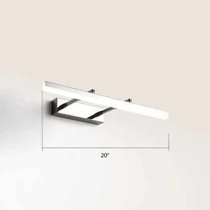Modern black pivoting bar LED wall mount vanity light by Decorbites, 20in long bedroom fixture on Tampa Home & Garden Store