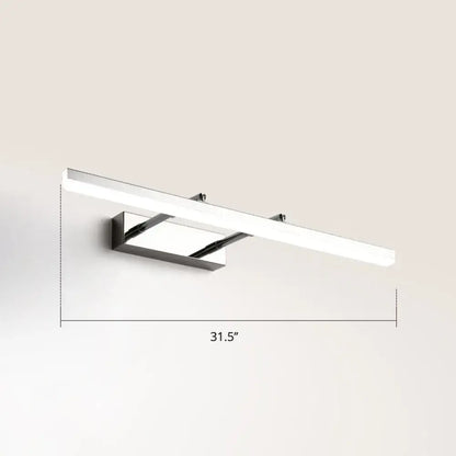 Modern black pivoting bar LED vanity wall light with square mount, 31.5 inch long on Tampa Home & Garden Store
