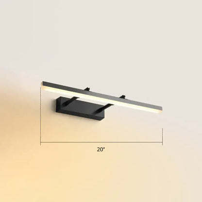 Modern black pivoting bar LED vanity light, 20in long, wall mount Decorbites on Tampa Home & Garden Store
