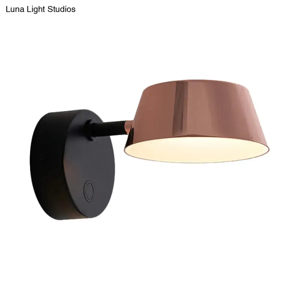Copper modern sconce light with black round backplate wall-mount Decorbites on Tampa Home & Garden Store