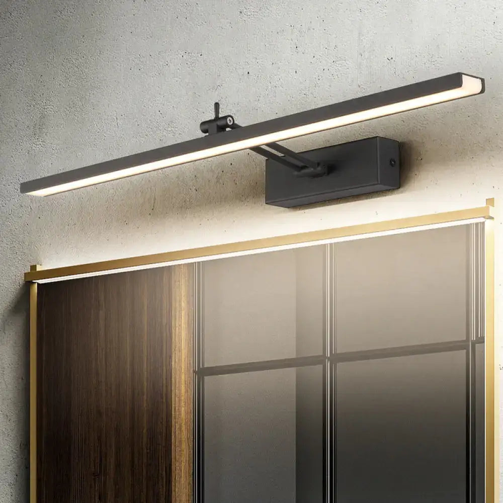 Black rotatable vanity sconce by Decorbites with slim LED bar lighting wall-mounted on Tampa Home & Garden Store
