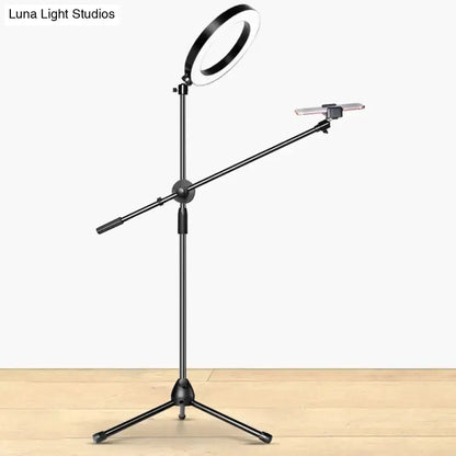 Modern Black Round Led Vanity Lamp with Arm