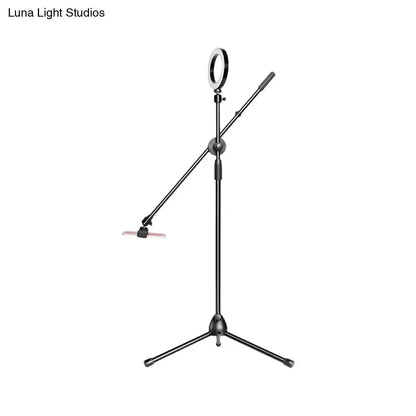 Modern Black Round Led Vanity Lamp with Arm