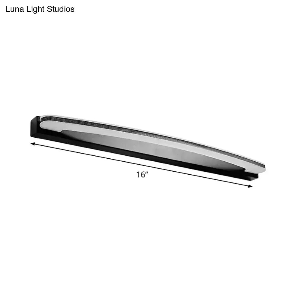 Black and Silver Led Vanity Light Warm White
