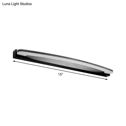 Black and Silver Led Vanity Light Warm White