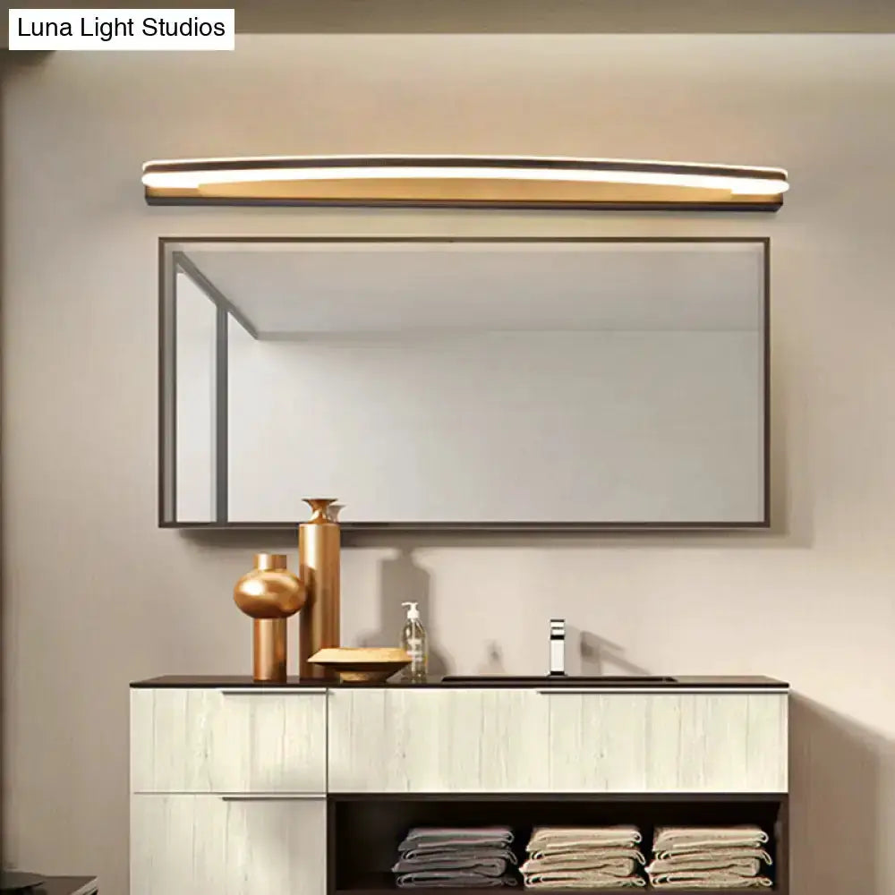 Black and Silver Led Vanity Light Warm White