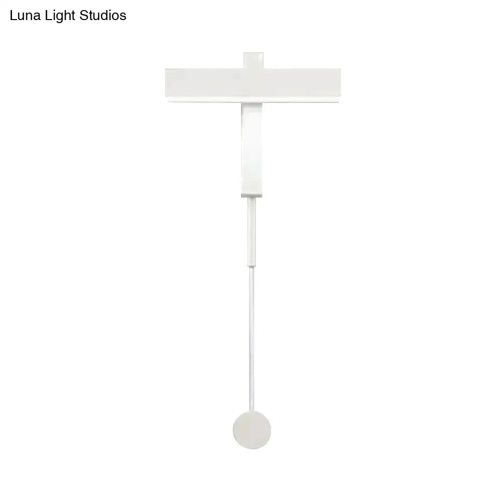 Modern Black and Silver Led Wall Lamp With Arm