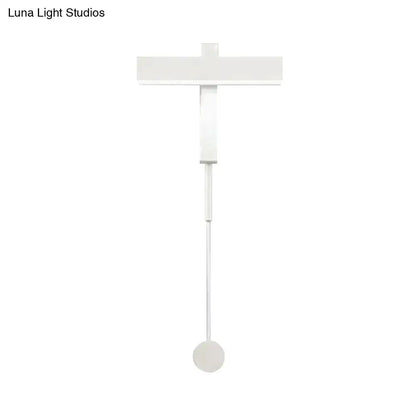 Modern Black and Silver Led Wall Lamp With Arm