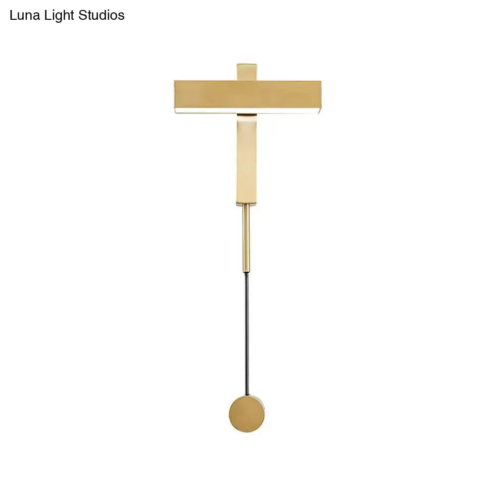 Modern Black and Silver Led Wall Lamp With Arm