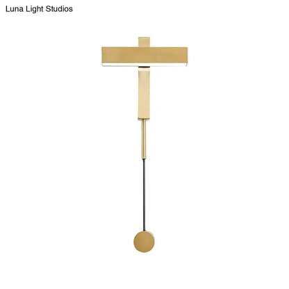 Modern Black and Silver Led Wall Lamp With Arm