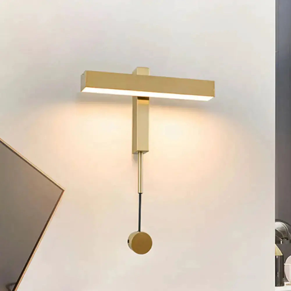 Modern Black and Silver Led Wall Lamp With Arm