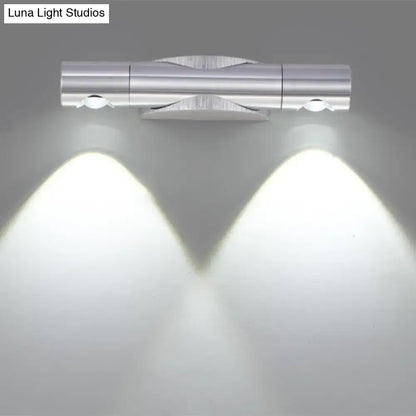 Black LED Tube Fixture dual spotlight wall light with metal finish on Tampa Home & Garden Store