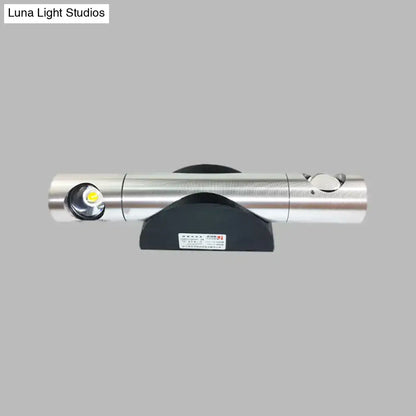 Black LED tube fixture by Decorbites with silver tube and black mounting base on Tampa Home & Garden Store