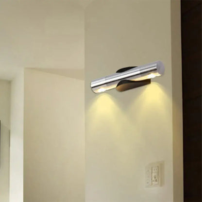 Black LED Tube Fixture by Decorbites wall-mounted with dual chrome-trimmed light heads on Tampa Home & Garden Store