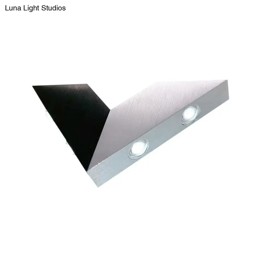 Decorbites Black Metal RGB Sconce wall light with two round LED modules on an angled bar on Tampa Home & Garden Store