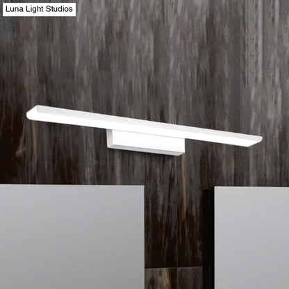 Modern black & silver rectangular bathroom vanity light in aluminum, wall-mounted slim bar fixture on Tampa Home & Garden Store