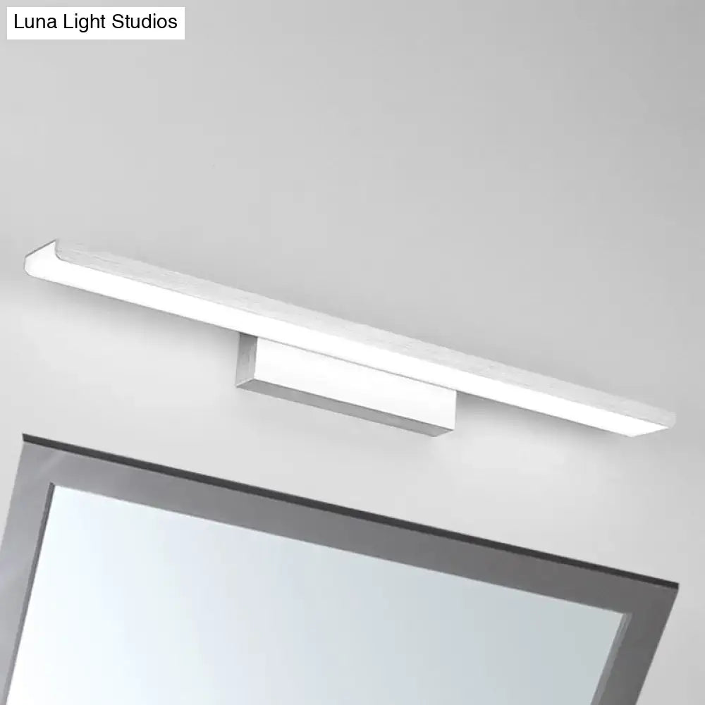Decorbites modern black and silver rectangular aluminum bathroom vanity light mounted on wall on Tampa Home & Garden Store