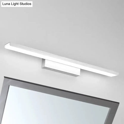 Decorbites modern black and silver rectangular aluminum bathroom vanity light mounted on wall on Tampa Home & Garden Store