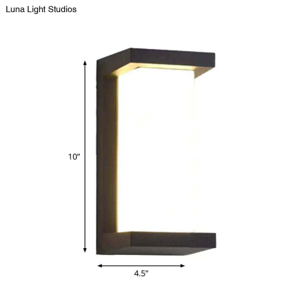 Black sound-activated sconce by Decorbites, 10in tall x 4.5in wide, modern wall lamp with LED on Tampa Home & Garden Store