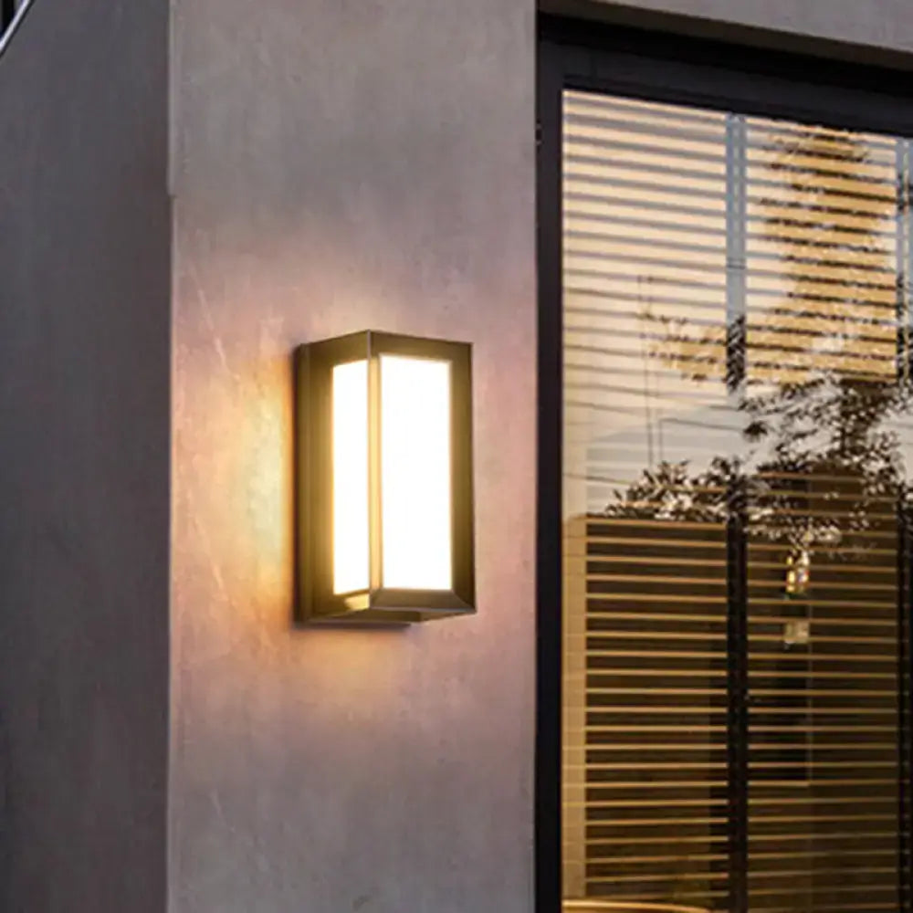 Black sound activated sconce with metal frame, wall-mounted, warm glow Decorbites on Tampa Home & Garden Store