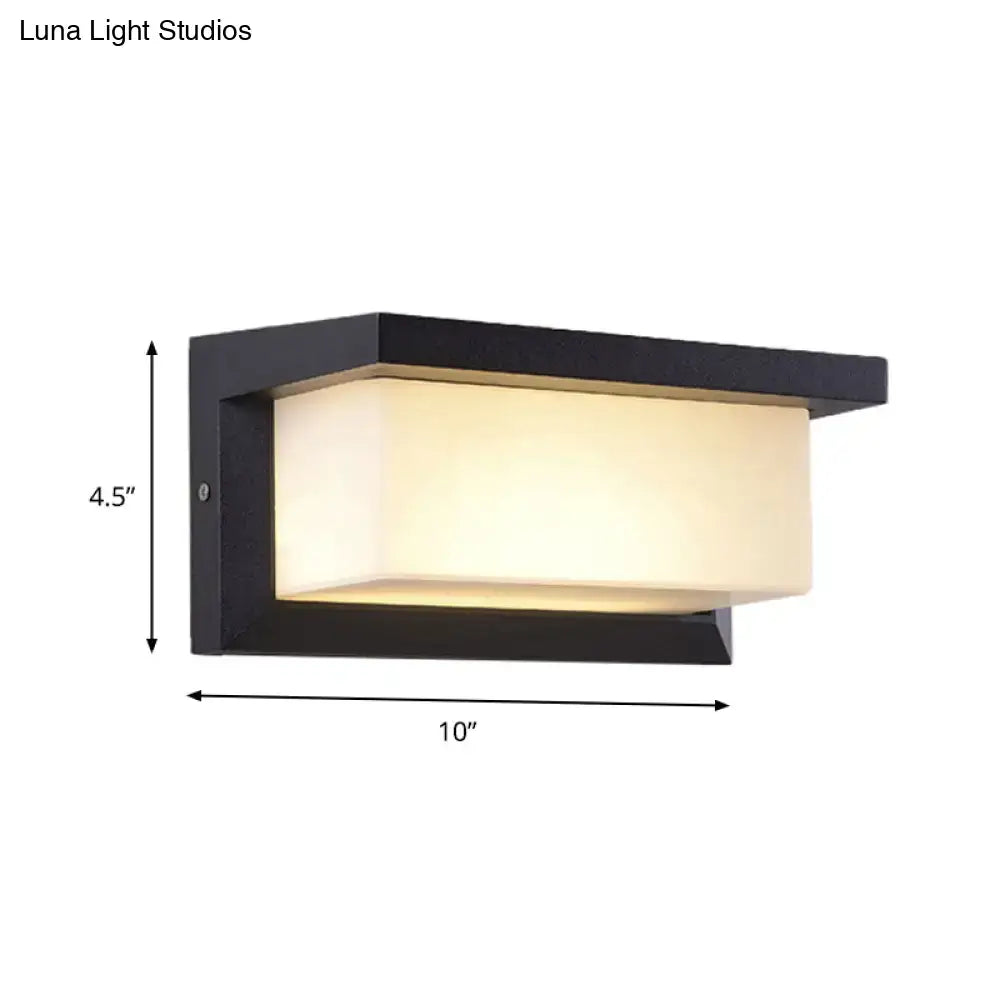 Black Sound Activated Sconce by Decorbites with frosted shade, 10in wide by 4.5in tall on Tampa Home & Garden Store